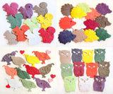 100 Seed Paper Woodland Animals - Wedding Favors - Flower Seed Paper - Hedgehogs Owls Quails Squirrels