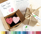 Recycled Ideas Favors gift box, pot and plantable paper hearts with cards