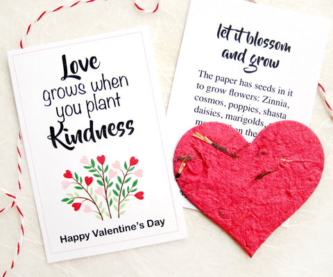 i love you seed plant 12 Love Grows when you Plant Kindness Seed Paper Hearts
