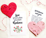 Recycled Ideas Favors plantable paper hearts and cards